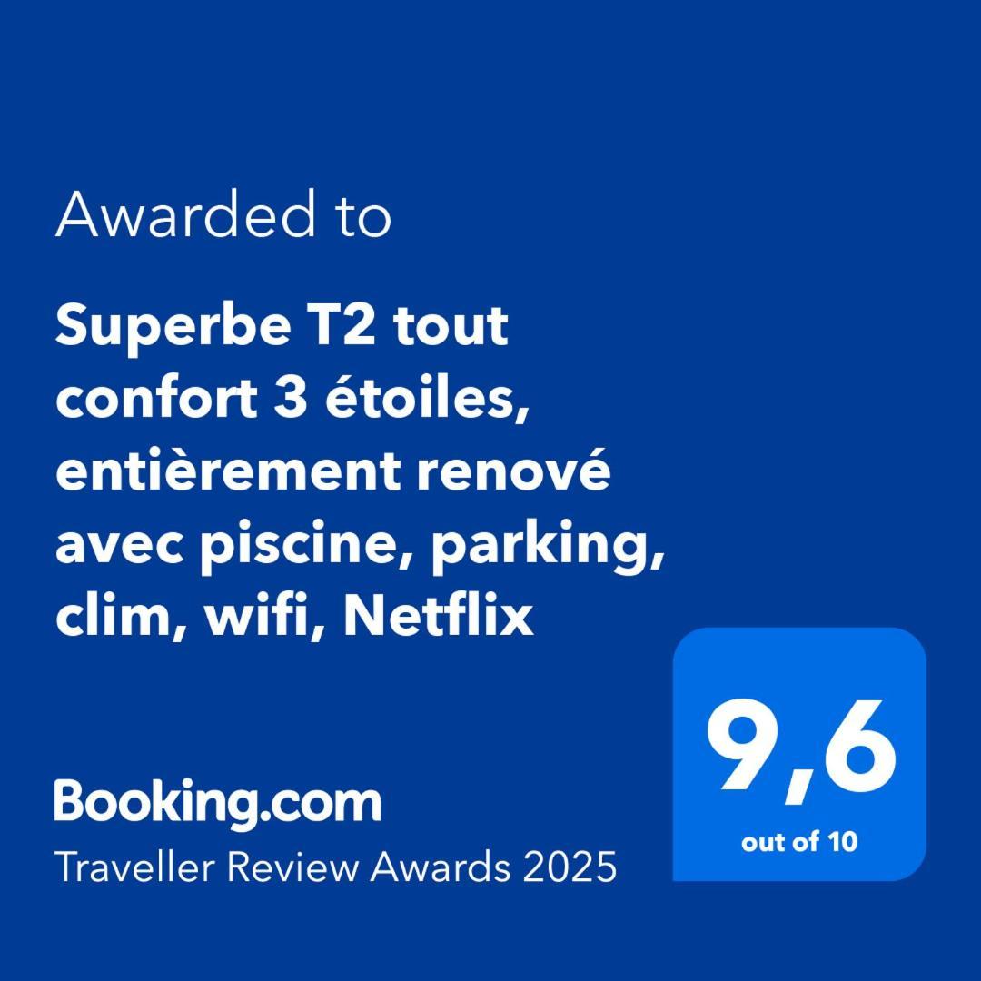 Superbe T2 Tout Confort 3 Etoiles, Entierement Renove Avec Piscine, Parking, Clim, Wifi, Netflix Ла Гранде-Моте Екстериор снимка